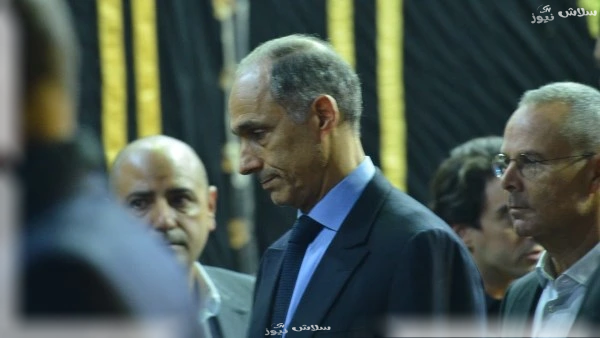 علاء وجمال مبارك في عزاء مصطفى فهمي